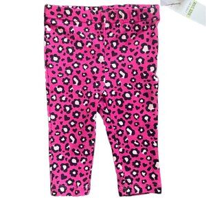 Kids Headquarters Infant Animal Print Leggings-Pink/Black-Sz 3-6 Months-NWT